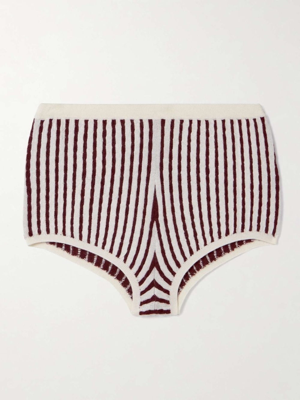 Frame Striped cable-knit cashmere and silk-blend shorts $428 MSRP NEW Medium